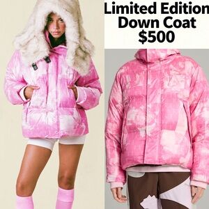 Limited Edition RARE PUMA X KIDSUPER ALL OVER PRINT PUFFER In PEARL PINK size L